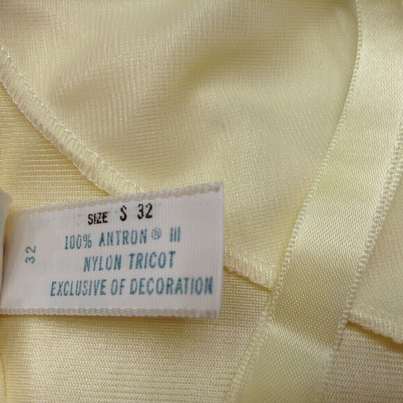 Vintage Vassarette Full Slip Women's 32 Yellow Made in USA NOS - Picture 6 of 6